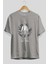 Pubg Ön Baskılı Gri Oversize T-Shirt Unisex Erkek Kadın Bisiklet Yaka 2