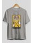 Jeff Bezos Saitama Ön Baskılı Gri Oversize T-Shirt Unisex Erkek Kadın Bisiklet Yaka 2