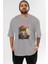 Yuuta Togashi 2 Anime Ön Baskılı Gri Oversize T-Shirt %100 Pamuk Erkek Kadın 1