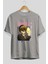 Yuuta Togashi 2 Anime Ön Baskılı Gri Oversize T-Shirt %100 Pamuk Erkek Kadın 2