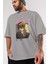 Yuuta Togashi 2 Anime Ön Baskılı Gri Oversize T-Shirt %100 Pamuk Erkek Kadın 3