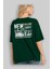 New Orleans Arka Baskılı Zümrüt Yeşili Oversize T-Shirt Unisex Erkek Kadın Bisiklet Yaka 4