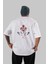 Spiderman (15) Arka Baskılı Beyaz Oversize T-Shirt Bisiklet Yaka Pamuk Erkek Kadın 1