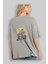 Dark Gamers Arka Baskılı Gri Oversize T-Shirt Unisex Erkek Kadın Bisiklet Yaka 3