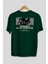 Nobody Is In Control Arka Baskılı Zümrüt Yeşili Oversize T-Shirt Unisex Erkek Kadın Bisiklet Yaka 2