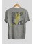 Explore Summer Arka Baskılı Gri Oversize T-Shirt Unisex Erkek Kadın Bisiklet Yaka 2