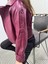 Vintage Kadın Bordo Deri Biker Ceket 3