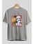 Gon Freecss Hunter x Hunter 4 Anime Ön Baskılı Gri Oversize T-Shirt %100 Pamuk Erkek Kadın 2