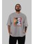 Gon Freecss Hunter x Hunter 4 Anime Ön Baskılı Gri Oversize T-Shirt %100 Pamuk Erkek Kadın 5