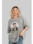 Godfather Jong Un Ön Baskılı Gri Oversize T-Shirt Unisex Erkek Kadın Bisiklet Yaka 4