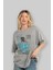 Japan Mythology Ön Baskılı Gri Oversize T-Shirt Unisex Erkek Kadın Bisiklet Yaka 4