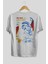 Star Wars Arka Baskılı Beyaz Oversize T-Shirt Bisiklet Yaka Pamuk Erkek Kadın 2