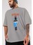 Official Loser Ön Baskılı Gri Oversize T-Shirt Unisex Erkek Kadın Bisiklet Yaka 3