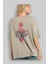 Spiderman (9) Arka Baskılı Bej Oversize T-Shirt Bisiklet Yaka Pamuk Erkek Kadın 3