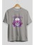 Rebel Squad Ön Baskılı Gri Oversize T-Shirt Unisex Erkek Kadın Bisiklet Yaka 2