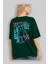 Trust The Bear Arka Baskılı Zümrüt Yeşili Oversize T-Shirt Erkek Kadın Bisiklet Yaka 4