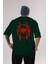Spiderman (32) Arka Baskılı Zümrüt Yeşili Oversize T-Shirt Bisiklet Yaka Erkek Kadın 1