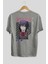 Rikka Takanashi 9 Anime Arka Baskılı Gri Oversize T-Shirt %100 Pamuk Erkek Kadın 2