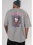 Rikka Takanashi 9 Anime Arka Baskılı Gri Oversize T-Shirt %100 Pamuk Erkek Kadın 5