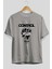 Control Your Mind Ön Baskılı Gri Oversize T-Shirt Unisex Erkek Kadın Bisiklet Yaka 2