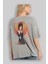 Kaguya Shinomiya 5 Anime Arka Baskılı Gri Oversize T-Shirt %100 Pamuk Erkek Kadın 3