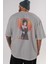 Kaguya Shinomiya 5 Anime Arka Baskılı Gri Oversize T-Shirt %100 Pamuk Erkek Kadın 5