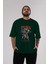 Cyborg Franky Anime Ön Baskılı Zümrüt Yeşili Oversize T-Shirt Erkek Kadın 5