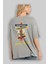 Destination Yazılı Arka Baskılı Gri Oversize T-Shirt Unisex Erkek Kadın Bisiklet Yaka 3