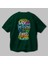 Karma Savage Arka Baskılı Zümrüt Yeşili Oversize T-Shirt Unisex Erkek Kadın Bisiklet Yaka 3