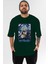 Satoru Gojo 3 Anime Ön Baskılı Zümrüt Yeşili Oversize T-Shirt Erkek Kadın 1