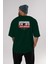 Decadent Arka Baskılı Zümrüt Yeşili Oversize T-Shirt Unisex Erkek Kadın Bisiklet Yaka 5