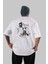 Joker 2 Arka Baskılı Beyaz Oversize T-Shirt Bisiklet Yaka Pamuk Erkek Kadın 1