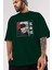 Jujutsu Kaısen Anime Ön Baskılı Zümrüt Yeşili Oversize T-Shirt Erkek Kadın 3