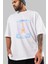 Naruto (8) Anime Ön Baskılı Beyaz Oversize T-Shirt Erkek Kadın 3
