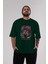 Doflamingo Anime Ön Baskılı Zümrüt Yeşili Oversize T-Shirt Erkek Kadın 5