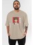 Yuu Nishinoya 1 Anime Ön Baskılı Bej Oversize T-Shirt Erkek Kadın 1