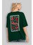 King Of The Darkside Arka Baskılı Zümrüt Yeşili Oversize T-Shirt Unisex Erkek Kadın Bisiklet Yaka 4