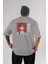 Yuu Nishinoya 1 Anime Arka Baskılı Gri Oversize T-Shirt %100 Pamuk Erkek Kadın 1