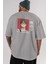 Yuu Nishinoya 1 Anime Arka Baskılı Gri Oversize T-Shirt %100 Pamuk Erkek Kadın 5