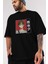 Yuu Nishinoya 1 Anime Ön Baskılı Siyah Oversize T-Shirt Erkek Kadın 3