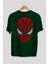 Spiderman Arka Baskılı Zümrüt Yeşili Oversize T-Shirt Erkek Kadın 2