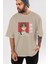 Yuu Nishinoya 1 Anime Ön Baskılı Bej Oversize T-Shirt Erkek Kadın 5
