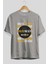 Who Is The King Yazılı Ön Baskılı Gri Oversize T-Shirt Unisex Erkek Kadın Bisiklet Yaka 2