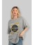 Who Is The King Yazılı Ön Baskılı Gri Oversize T-Shirt Unisex Erkek Kadın Bisiklet Yaka 4