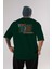 Venice Arka Baskılı Zümrüt Yeşili Oversize T-Shirt Erkek Kadın Bisiklet Yaka 1
