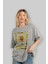 Niceday Streewear Ön Baskılı Gri Oversize T-Shirt Unisex Erkek Kadın Bisiklet Yaka 4