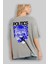 Politics Is A Lie Arka Baskılı Gri Oversize T-Shirt Unisex Erkek Kadın Bisiklet Yaka 3