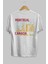 Montreal Arka Baskılı Beyaz Oversize T-Shirt Erkek Kadın Bisiklet Yaka 3