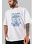 Marco El Fenıx One Piece Anime Ön Baskılı Beyaz Oversize T-Shirt Erkek Kadın 3