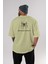 Spiderman Arka Baskılı Bej Oversize T-Shirt Unisex Erkek Kadın Bisiklet Yaka 4